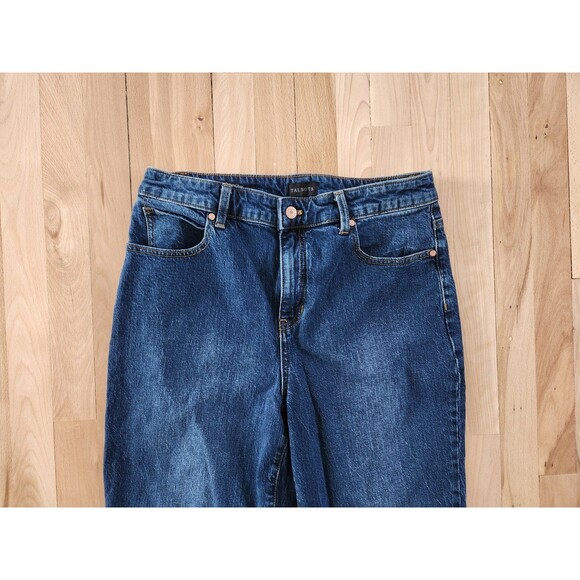Talbots Sz 10 High Waist Relaxed Jean  32x30 Huron Dark Blue Wash Straight Leg - Picture 2 of 6